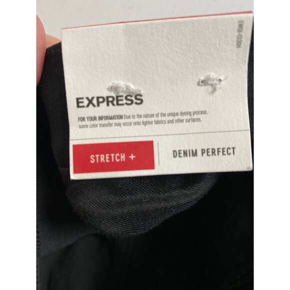 Express Women 2S Boot Super High Rise Jeans Stretch+ Denim Black Flare Leg Comfy - Picture 2 of 10